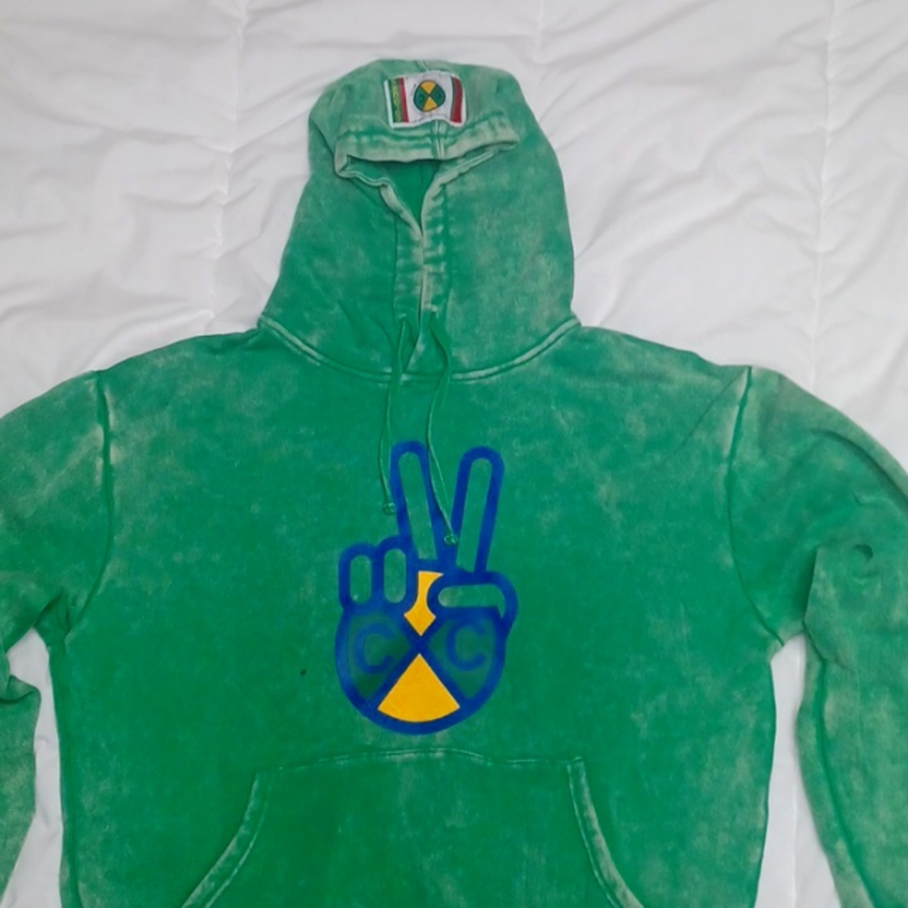 Men's post hip hop Nation cross colours hoodie
